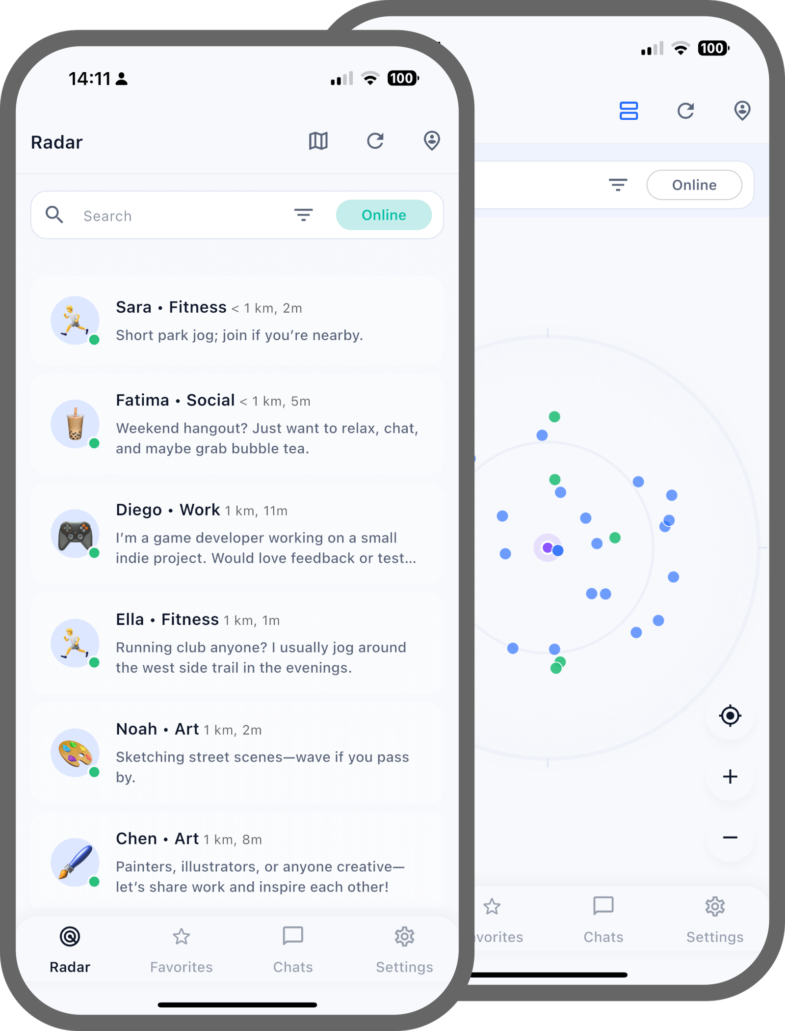 Nebenchat app preview